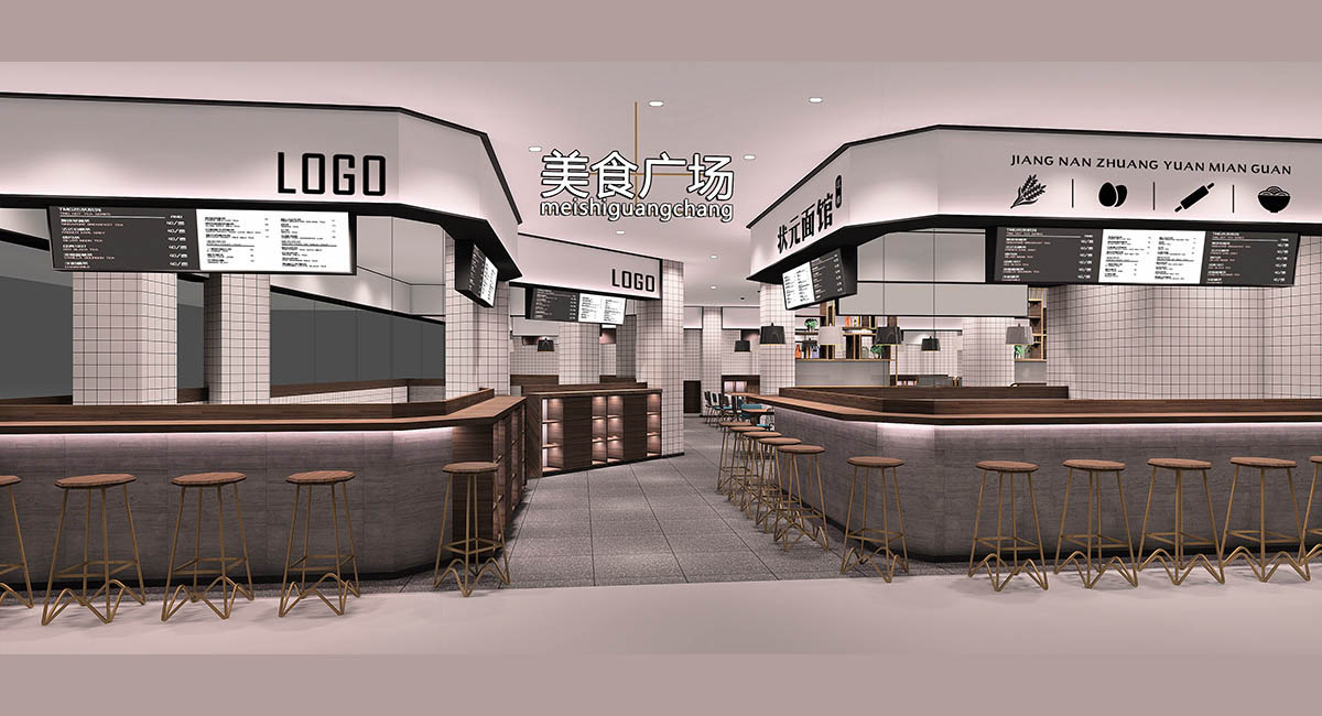 尚班族中式快餐-美食廣場餐廳設計
